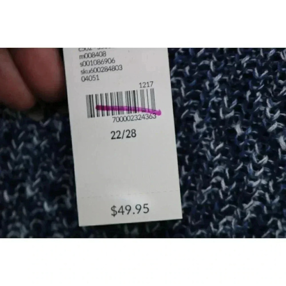 Lane Bryant Open Knit Sweater-22/28-Batwing Sleeves-NWT - Picture 4 of 8